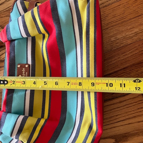 kate spade Key West multicolored striped shoulder bag satchel - Picture 4 of 11